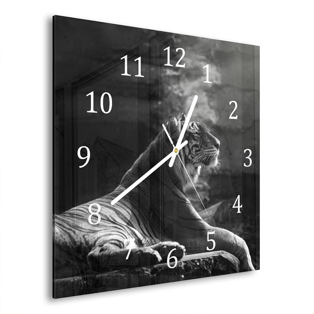 Wanduhr 30x30 - Sumatra-Tiger