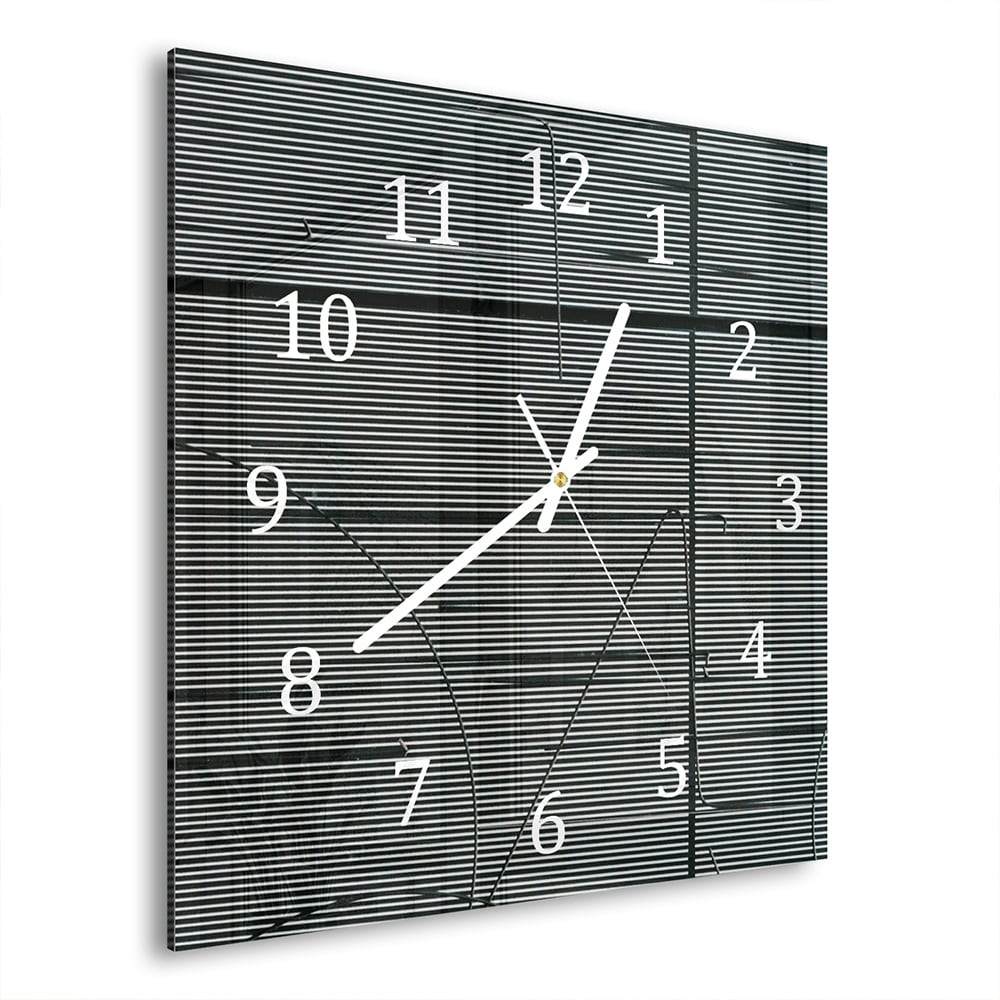 Wanduhr 30x30 - Linien der Struktur