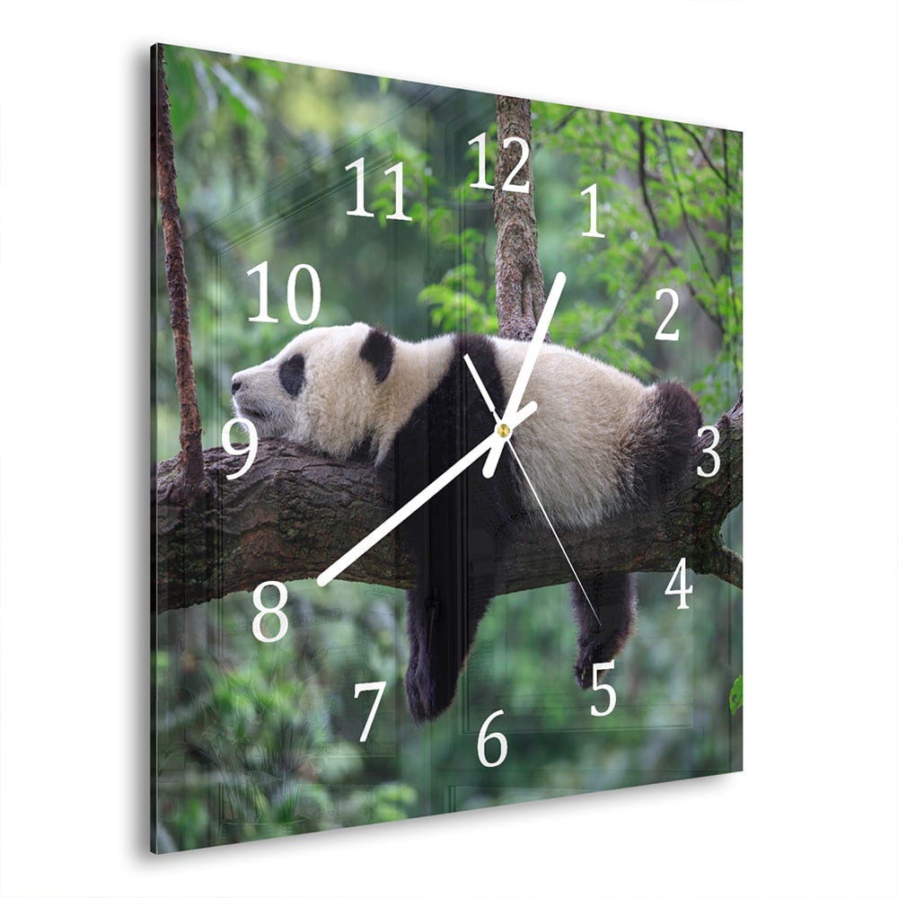 Wanduhr 30x30 - Panda