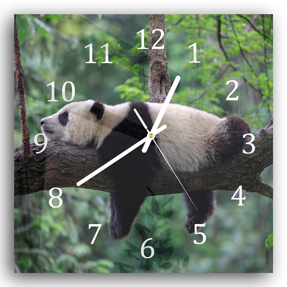 Wanduhr 30x30 - Panda