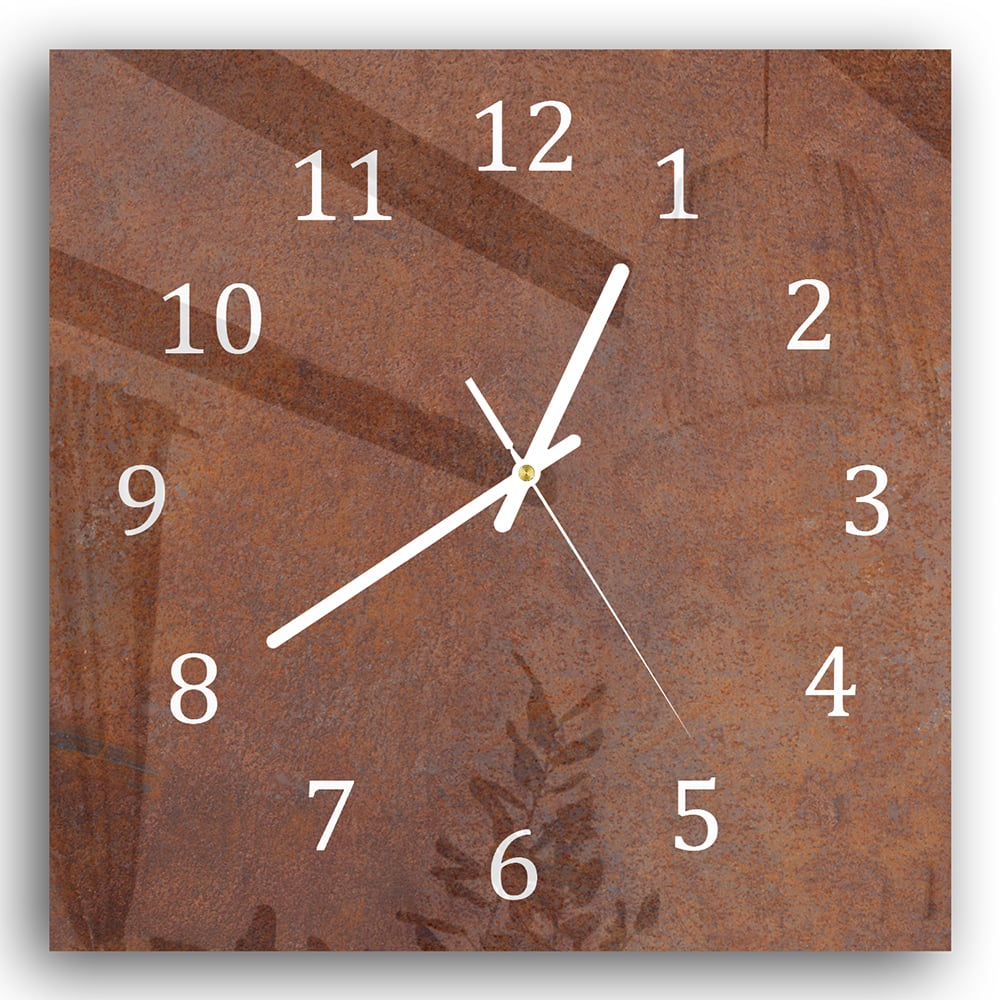 Wanduhr 30x30 - Rost-Textur
