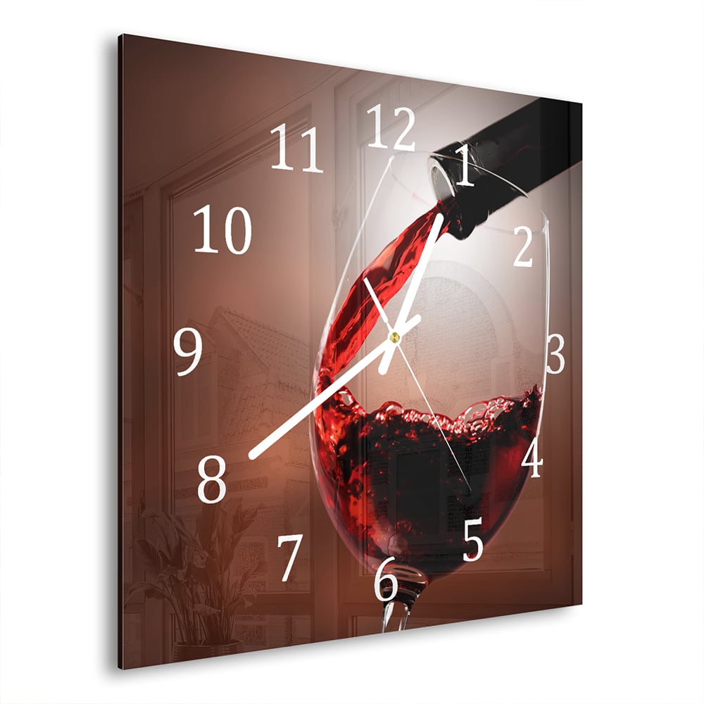 Wanduhr 30x30 - Weinausschank