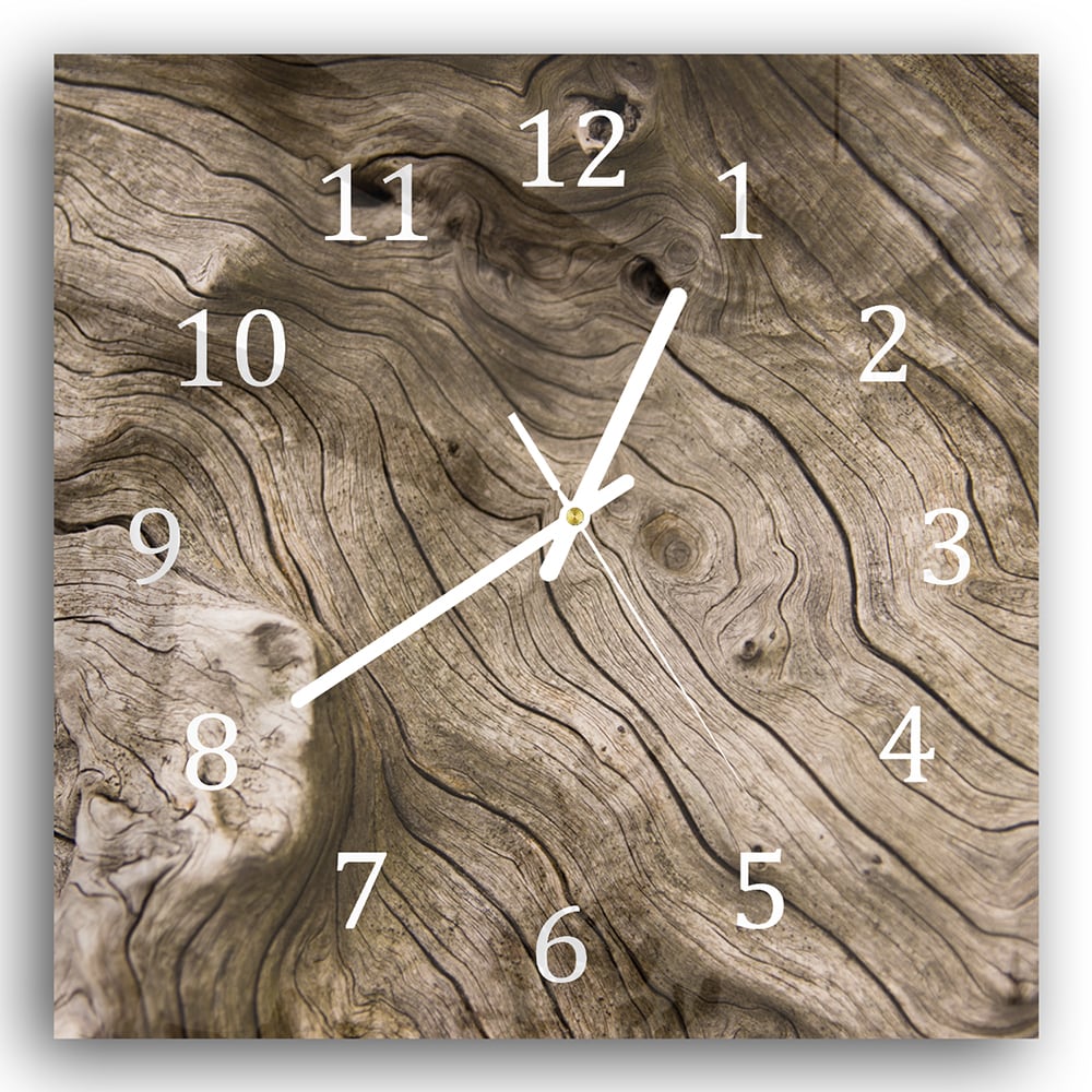 Wanduhr 30x30 - Treibholz