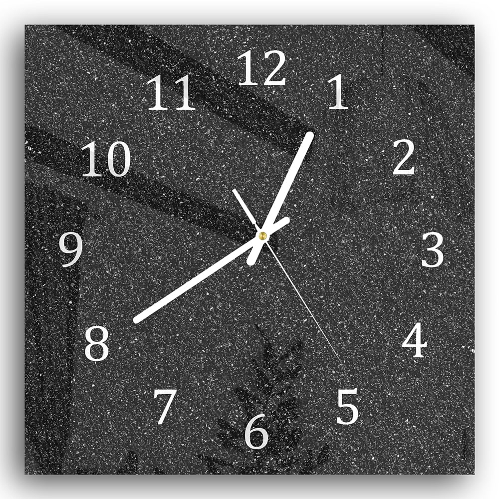 Wanduhr 30x30 - Asphalt-Textur