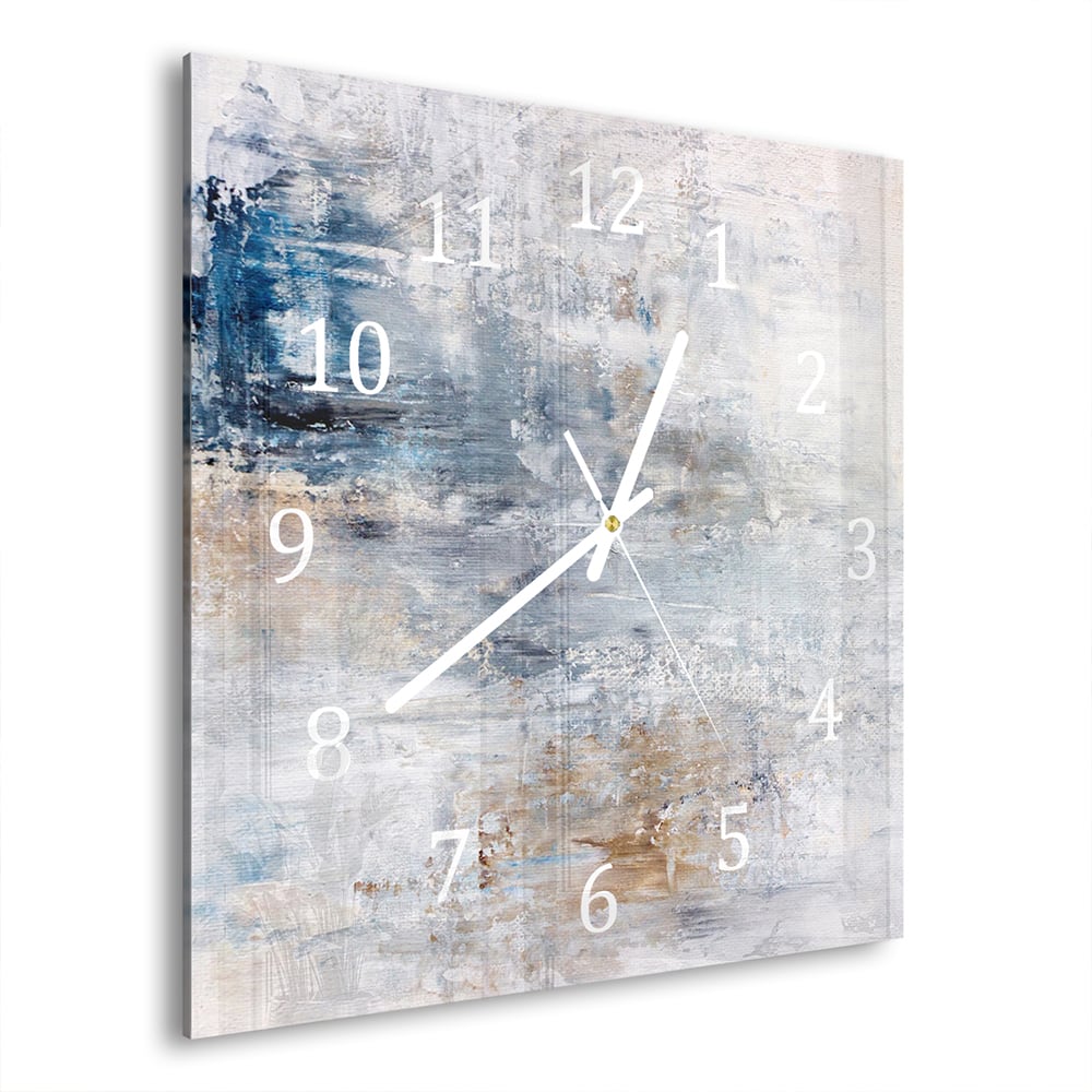 Wanduhr 30x30 - Acrylgemälde auf Leinwand