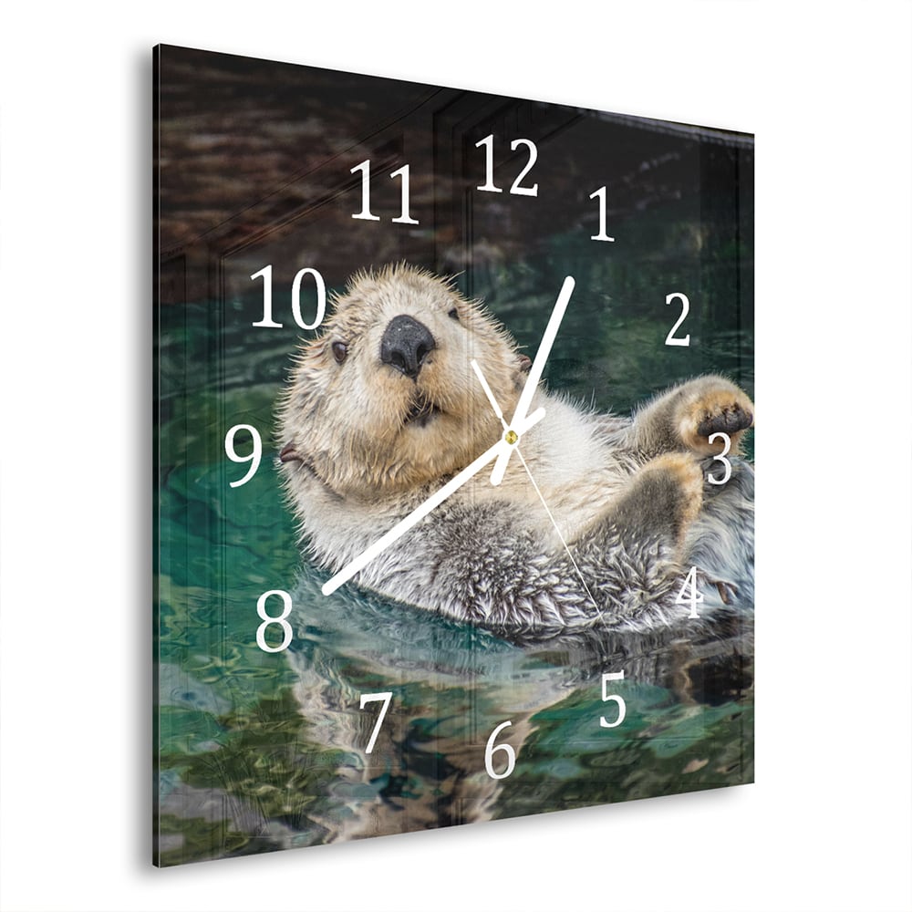Wanduhr 30x30 - Seeotter