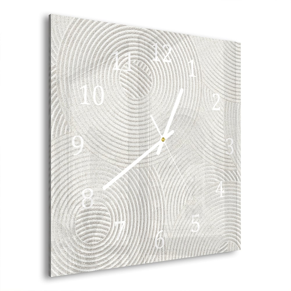 Wanduhr 30x30 - Zen-Muster