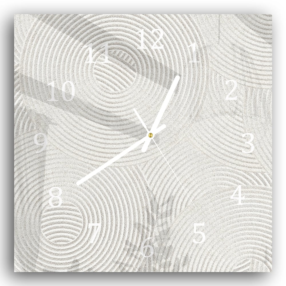 Wanduhr 30x30 - Zen-Muster