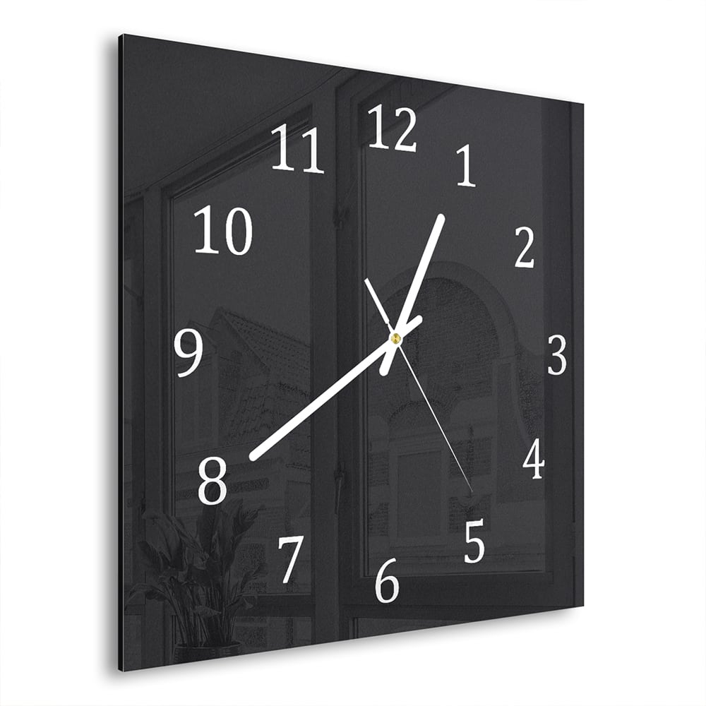 Wanduhr 30x30 - Matt Schwarz