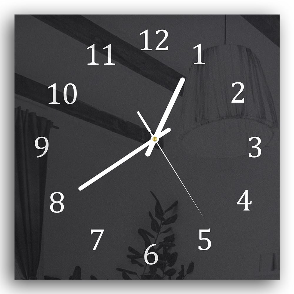 Wanduhr 30x30 - Matt Schwarz