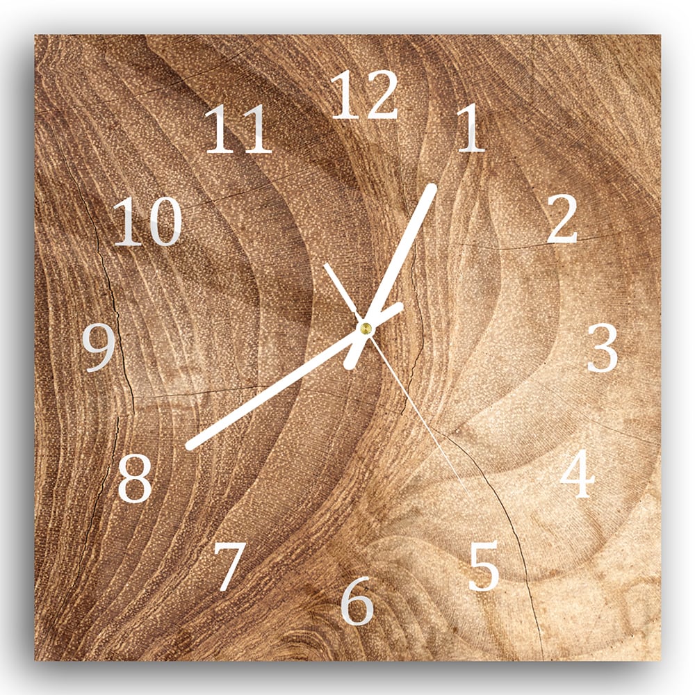 Wanduhr 30x30 - Holztextur