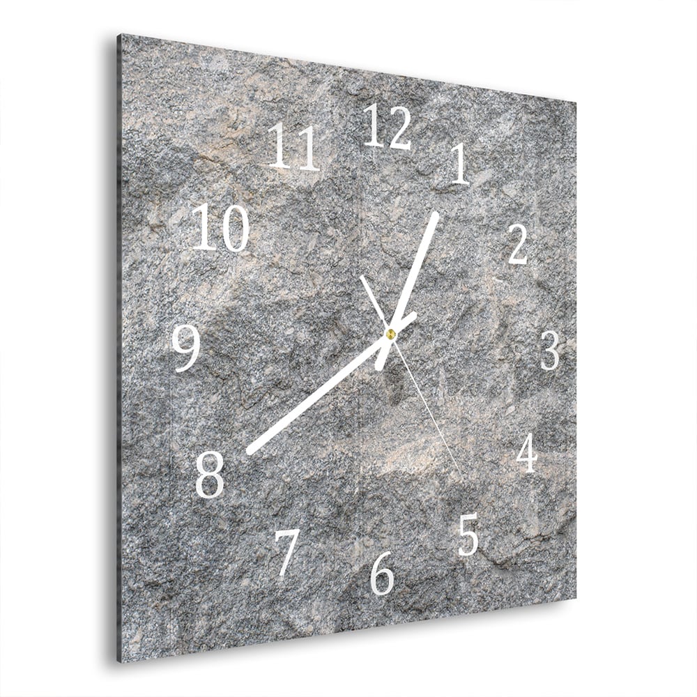 Wanduhr 30x30 - Granit-Steintextur