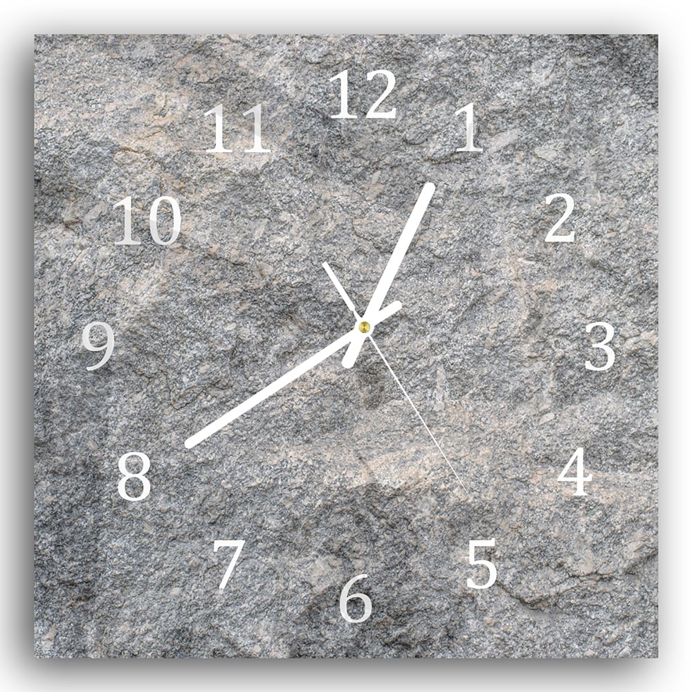 Wanduhr 30x30 - Granit-Steintextur