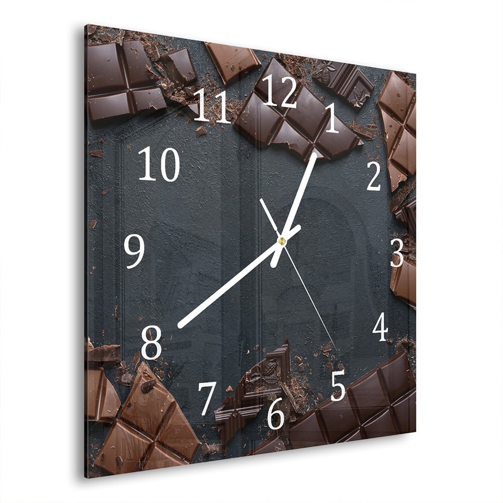 Wanduhr 30x30 - Schokolade
