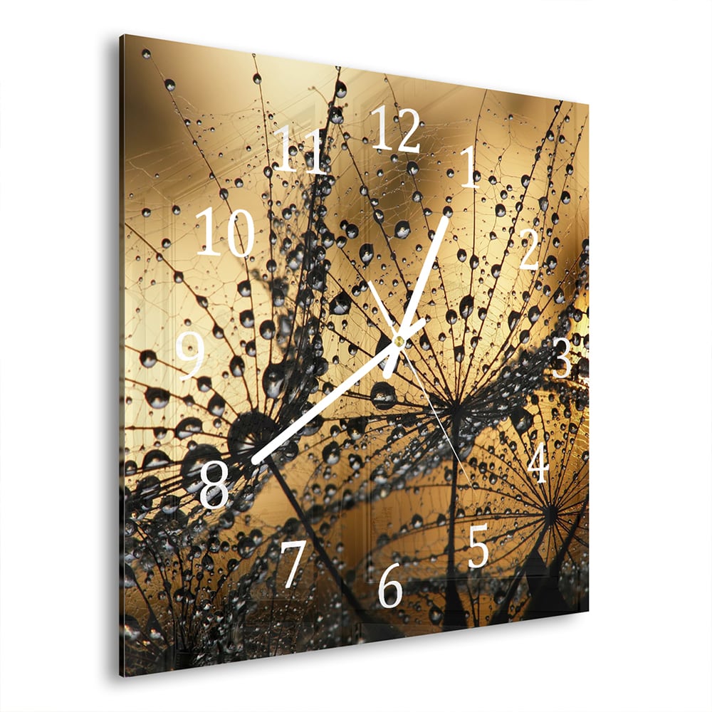 Wanduhr 30x30 - Nasser Löwenzahnsamen