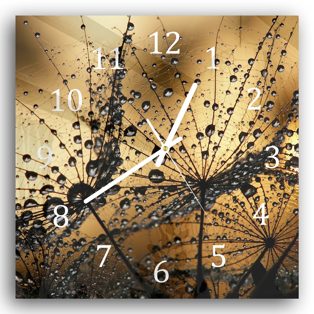 Wanduhr 30x30 - Nasser Löwenzahnsamen