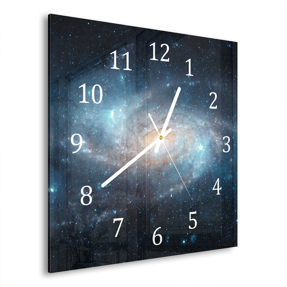 Wanduhr 30x30 - Spiralgalaxie