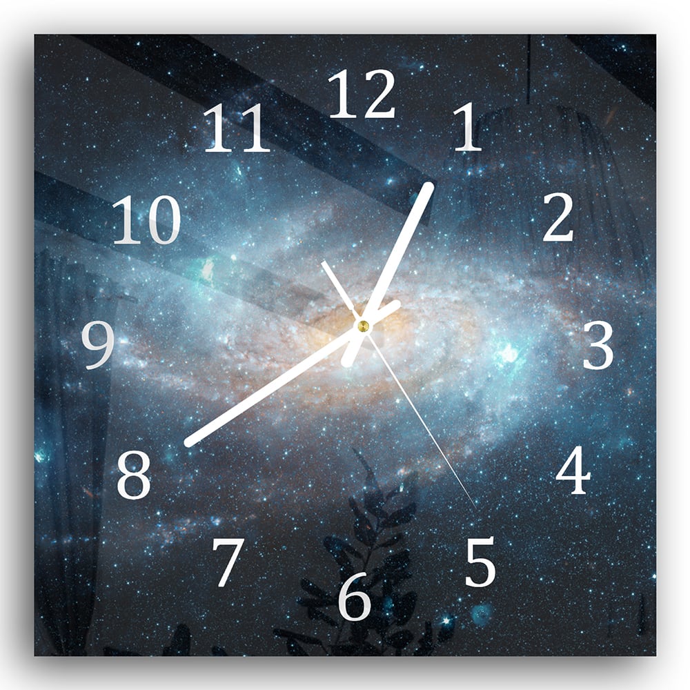 Wanduhr 30x30 - Spiralgalaxie