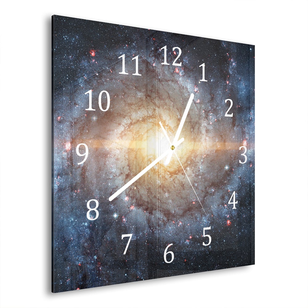 Wanduhr 30x30 - Nebel zwischen den Sternen