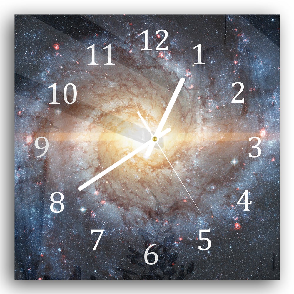 Wanduhr 30x30 - Nebel zwischen den Sternen