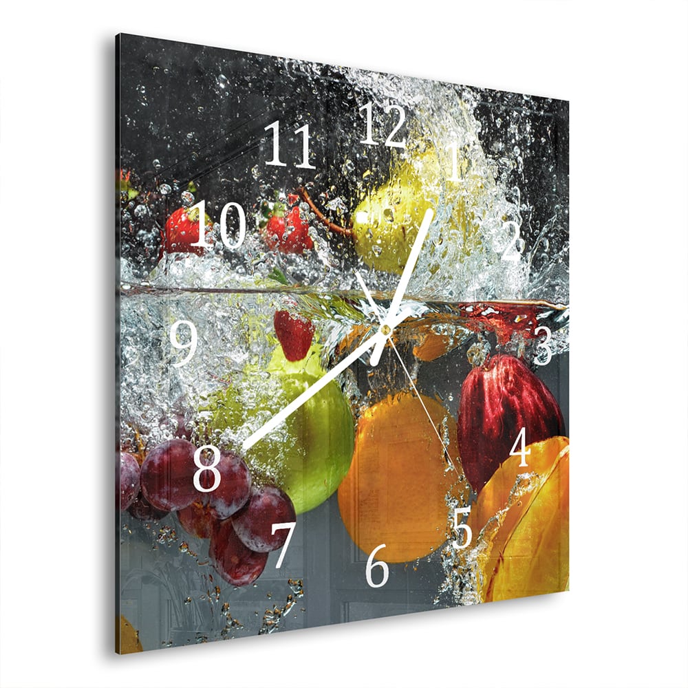 Wanduhr 30x30 - Frucht-Splash