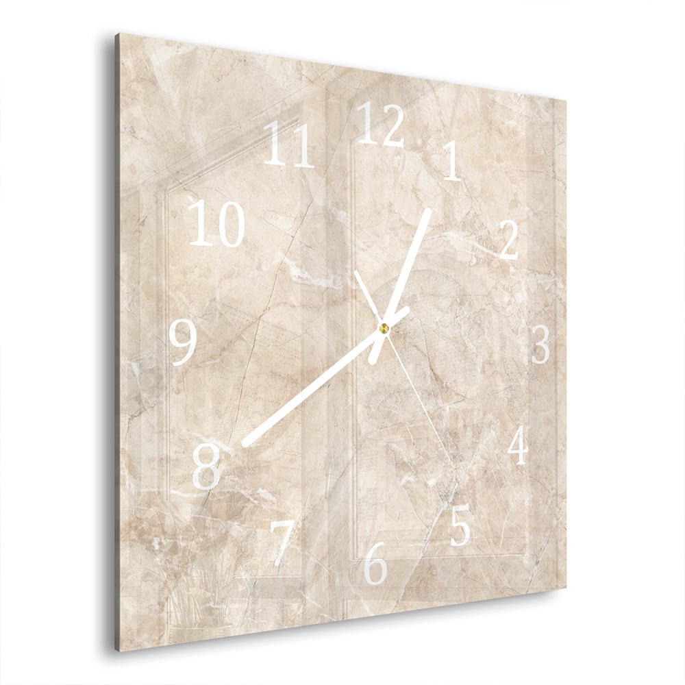 Wanduhr 30x30 - Sandstein-Marmor