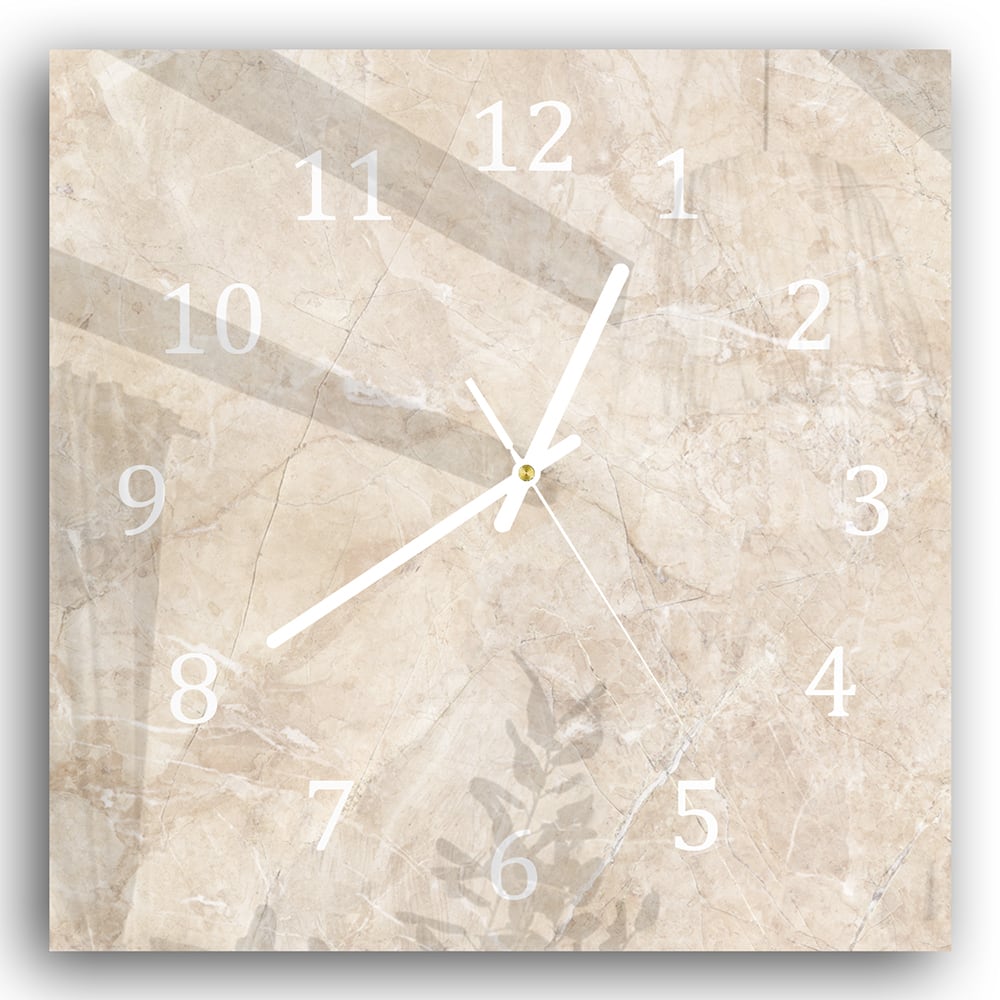 Wanduhr 30x30 - Sandstein-Marmor