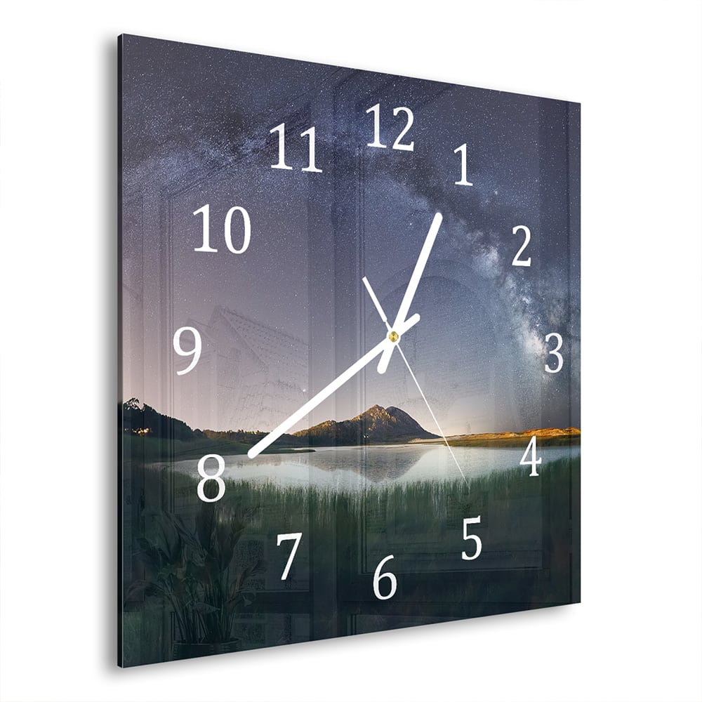 Wanduhr 30x30 - Milchstraßen-Reflexion