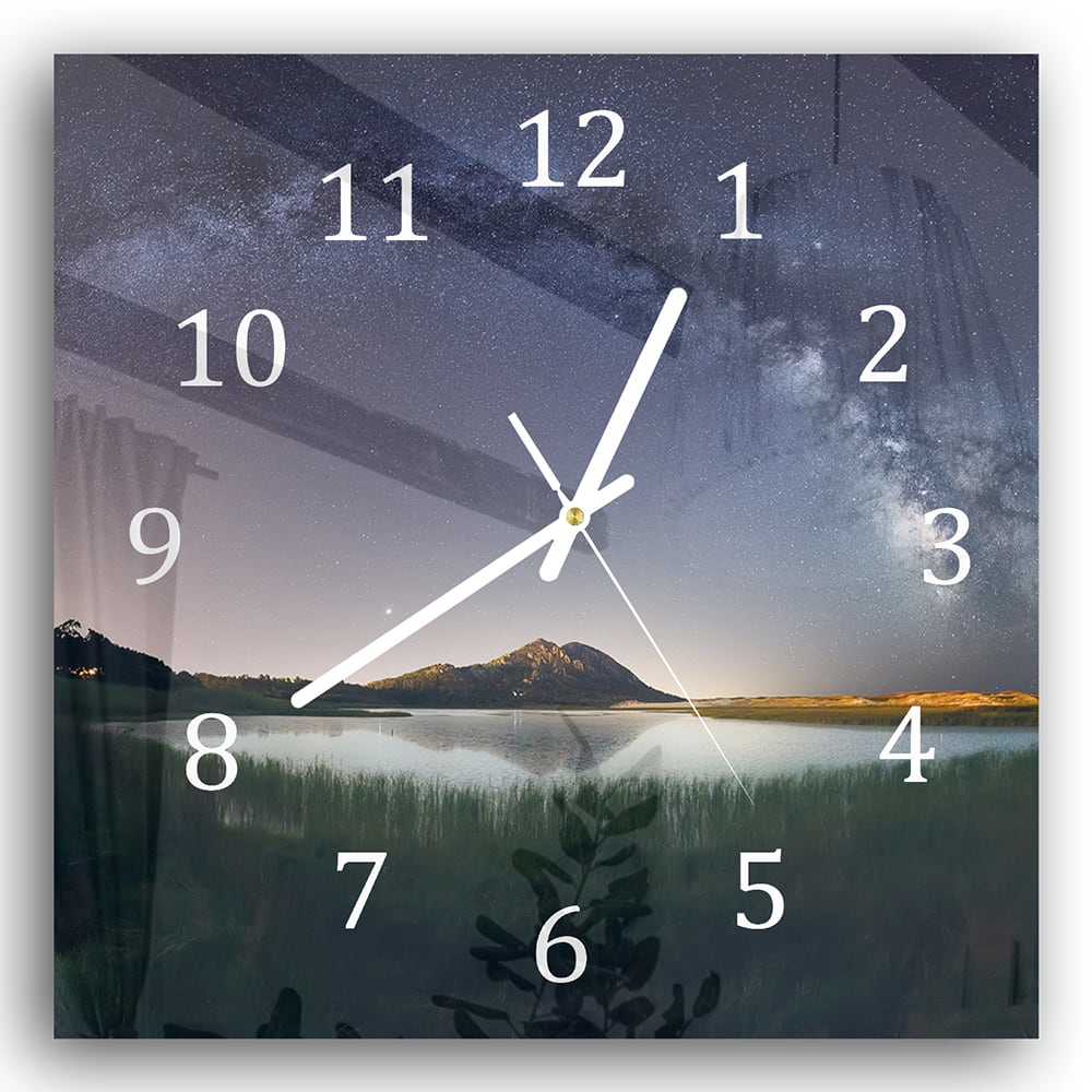 Wanduhr 30x30 - Milchstraßen-Reflexion