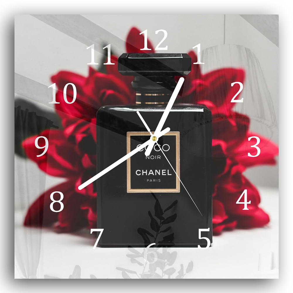 Wanduhr 30x30 - Chanel Parfüm