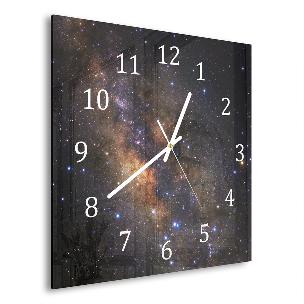 Wanduhr 30x30 - Milchstraße zwischen den Sternen