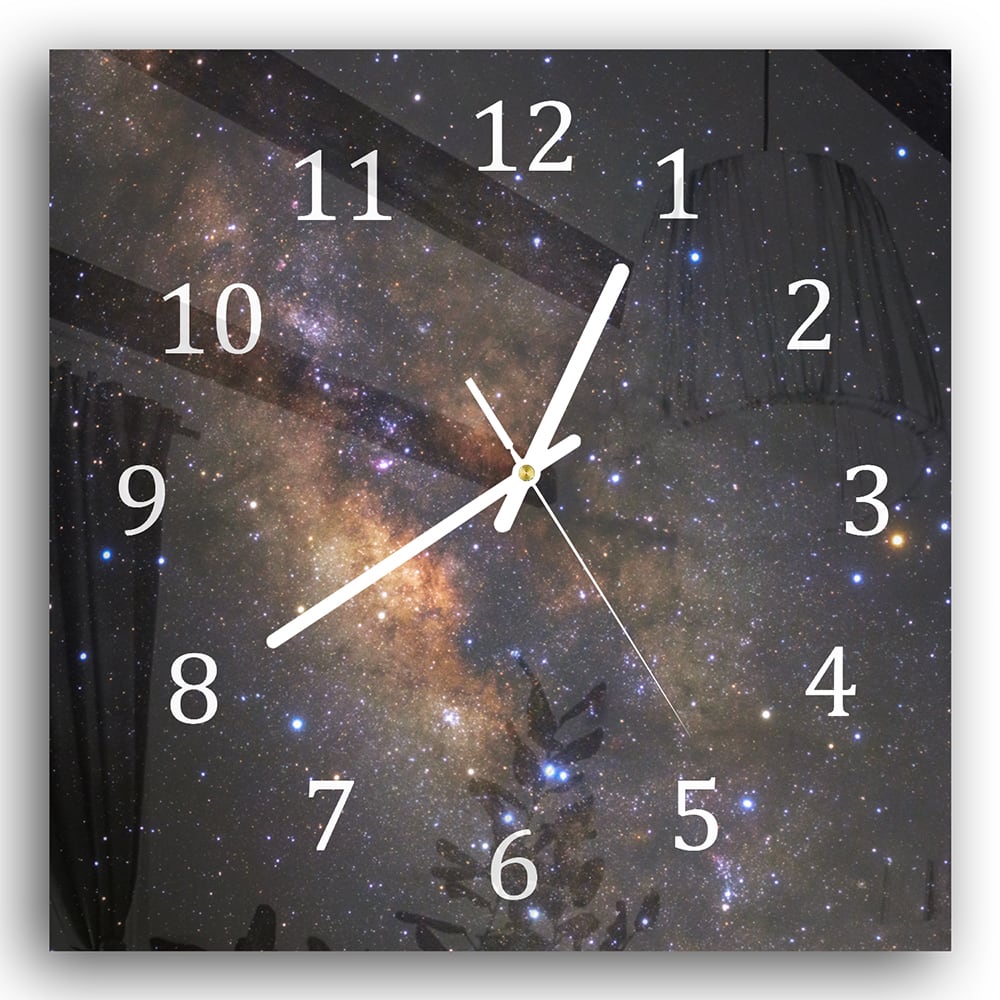 Wanduhr 30x30 - Milchstraße zwischen den Sternen