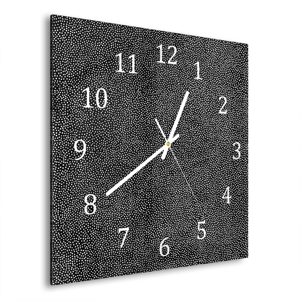 Wanduhr 30x30 - Punkt-Textur