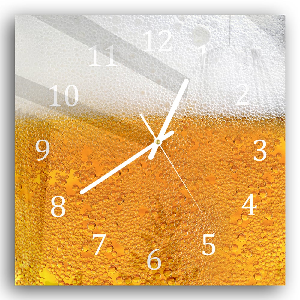 Wanduhr 30x30 - Bier