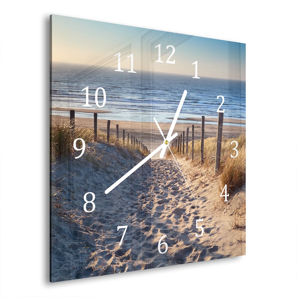 Wanduhr 30x30 - Pfad zur Nordsee
