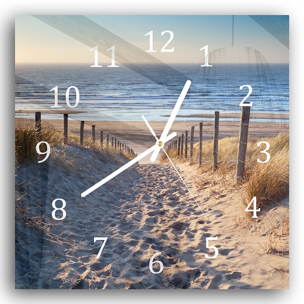 Wanduhr 30x30 - Pfad zur Nordsee