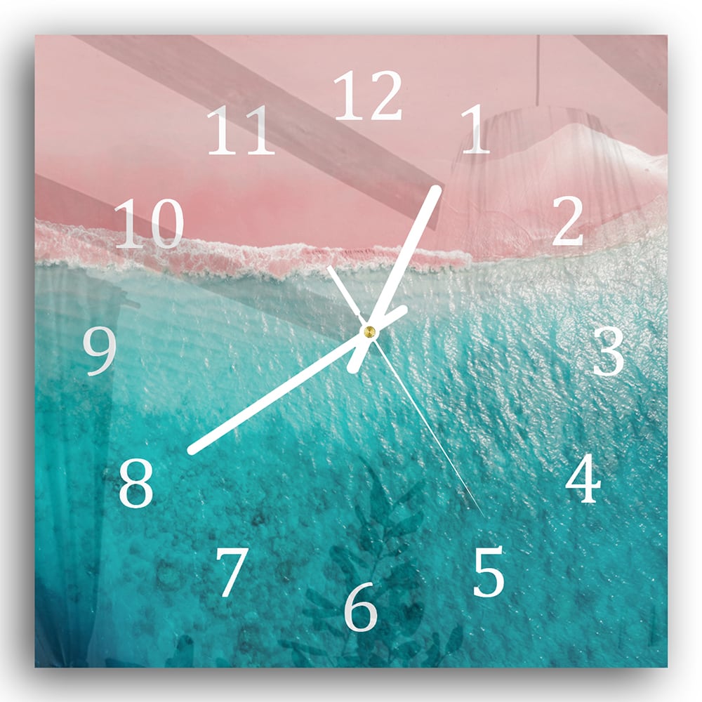 Wanduhr 30x30 - Tropischer Strand