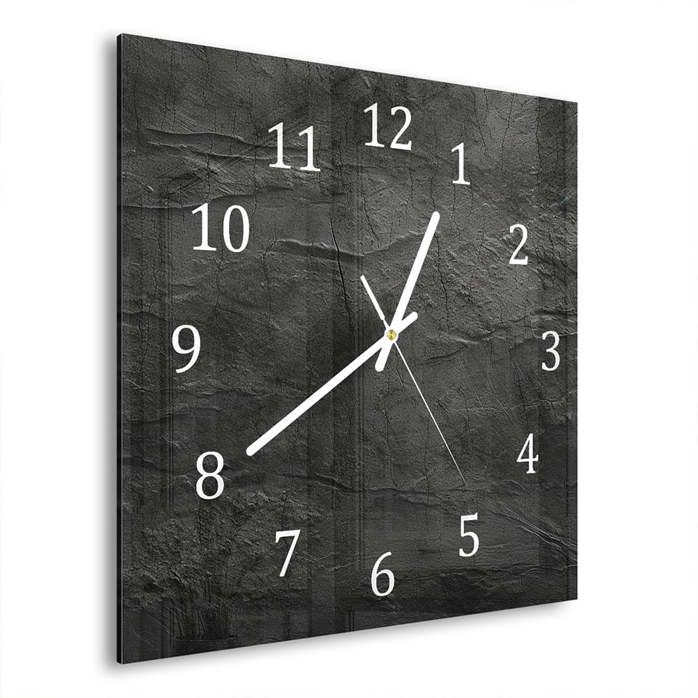 Wanduhr 30x30 - Zerbrochene Wand