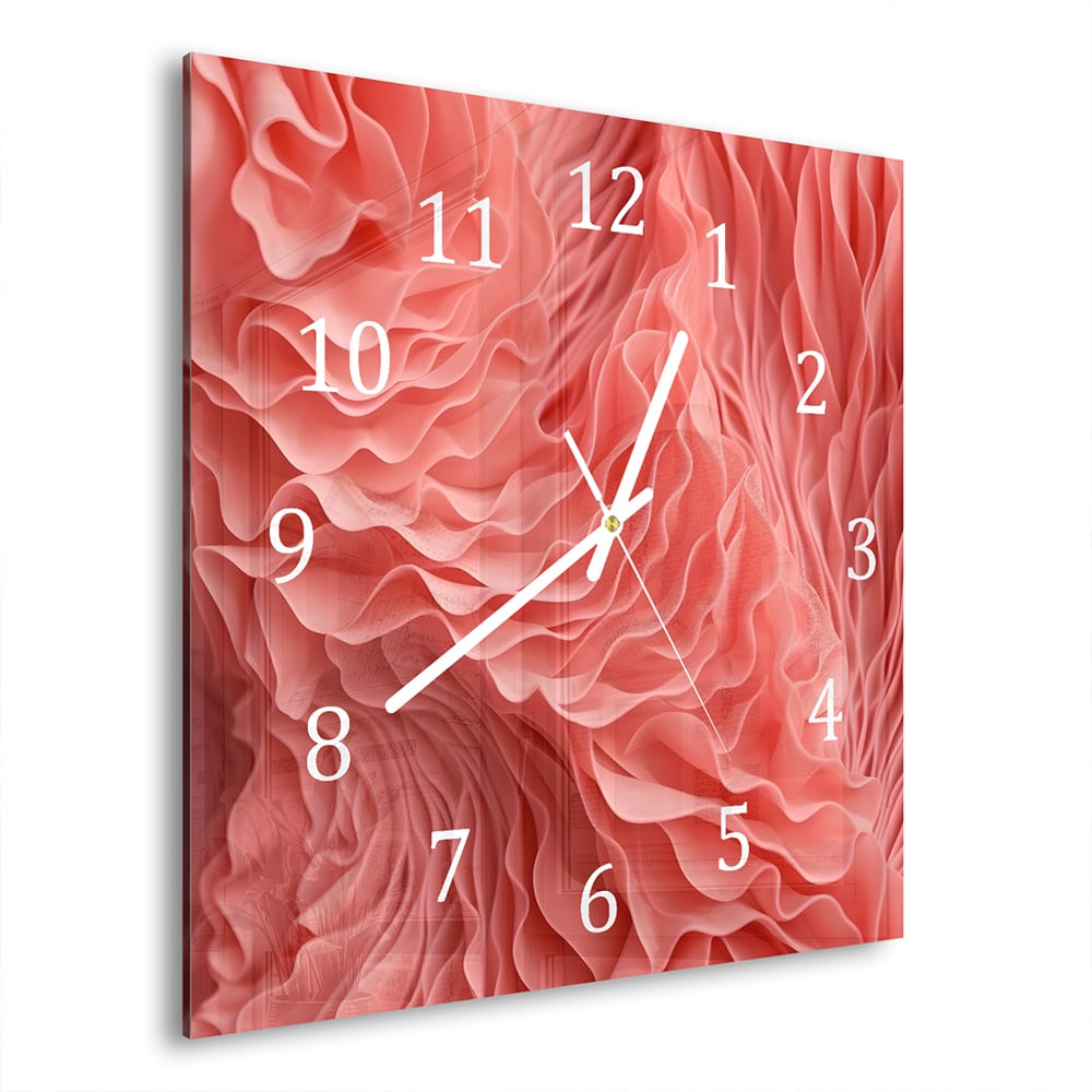 Wanduhr 30x30 - Organische Textur von Korallen