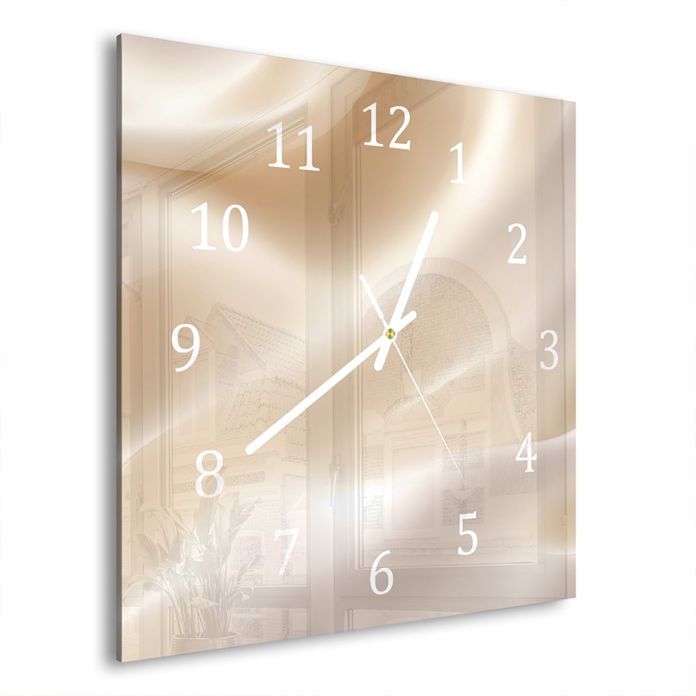Wanduhr 30x30 - Pastell-Textur