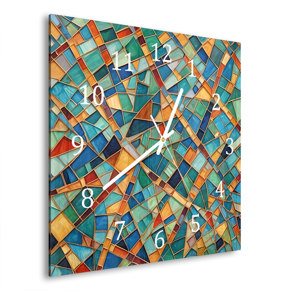 Wanduhr 30x30 - Mosaik-Textur