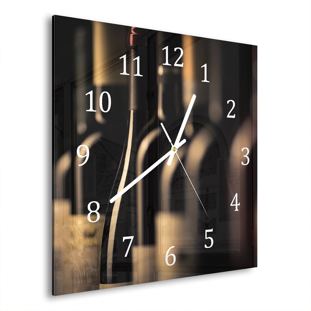 Wanduhr 30x30 - Weinsammlung