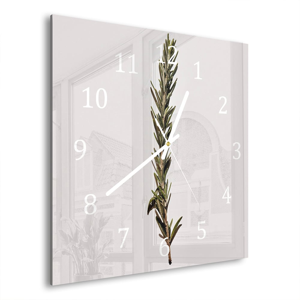 Wanduhr 30x30 - Rosmarinzweig