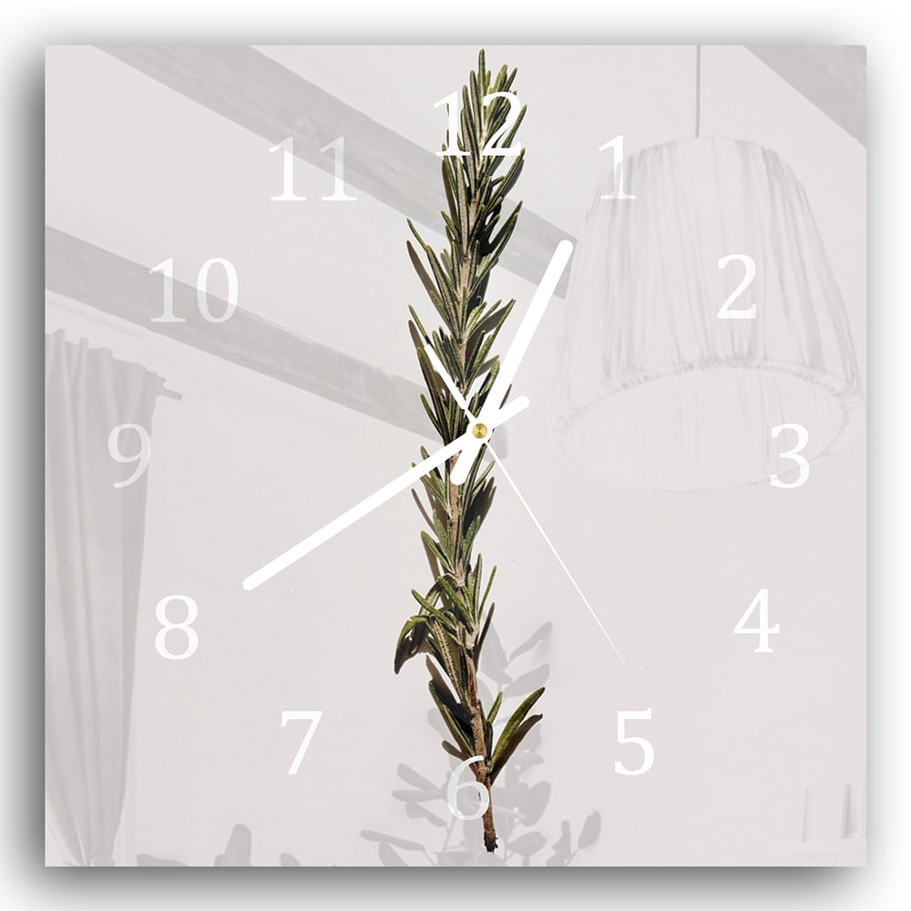 Wanduhr 30x30 - Rosmarinzweig