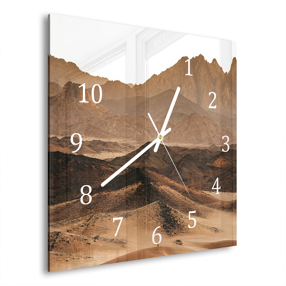 Wanduhr 30x30 - Stille Sanddünen
