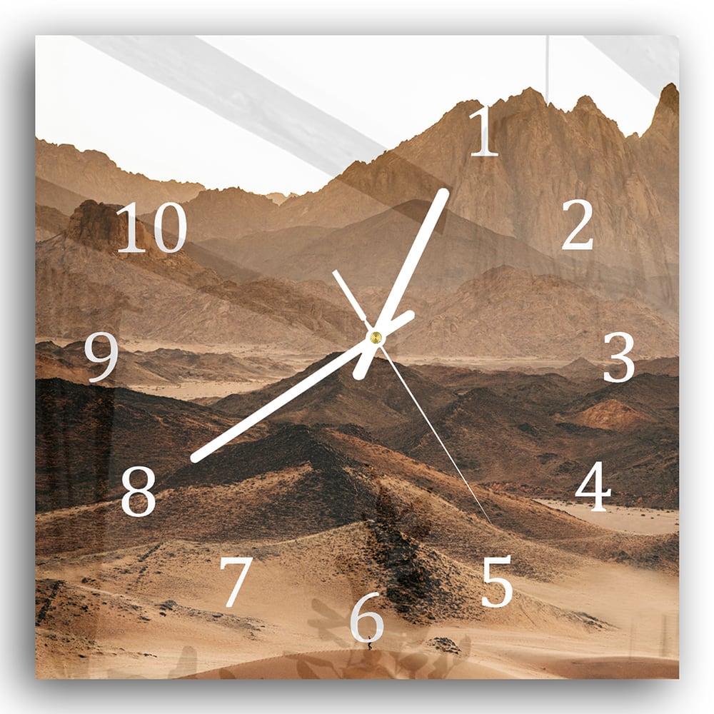 Wanduhr 30x30 - Stille Sanddünen