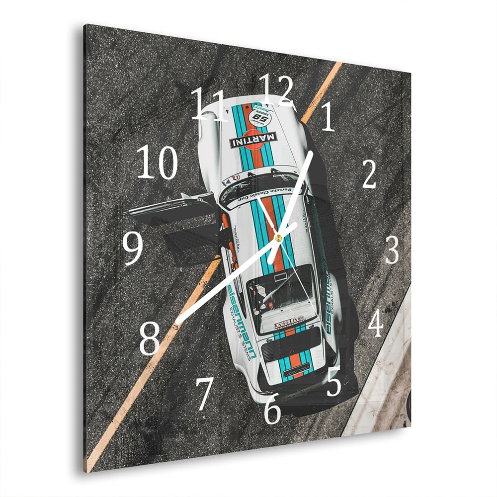 Wanduhr 30x30 - Porsche 911 mit Bodykit