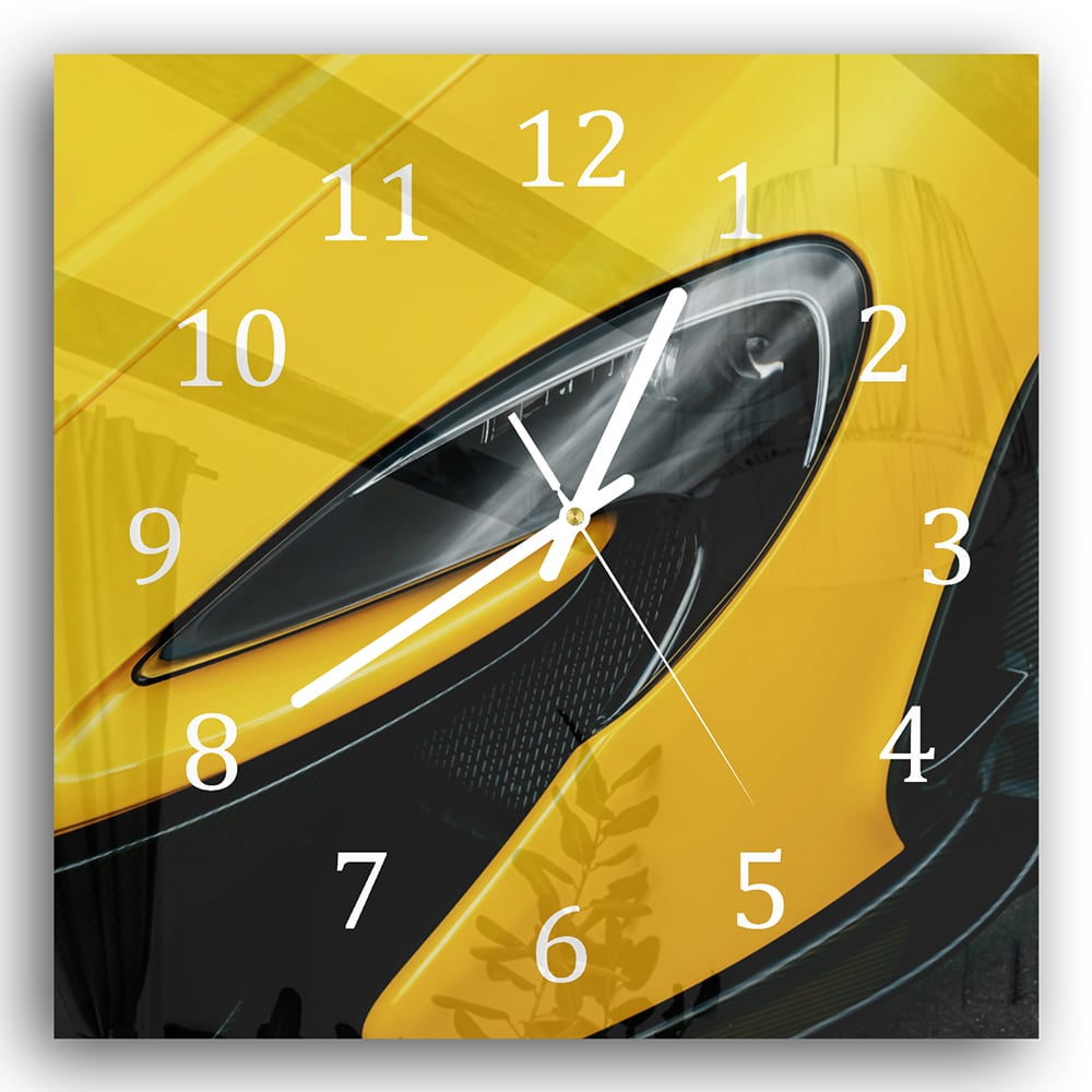 Wanduhr 30x30 - McLaren Scheinwerfer