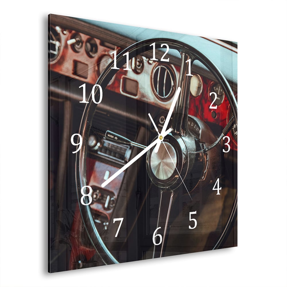 Wanduhr 30x30 - Vintage-Innenraum