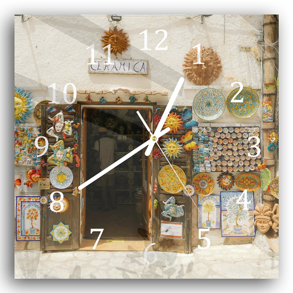 Wanduhr 30x30 - Künstlerischer Laden
